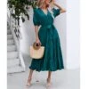 Elegant Casual Fashion High Waist V-Neck Holiday Long Smocked Dress Wholesale Dresses N5323030700084 -DivaLook Shop 010bbb672b9c465f92ddafbf00c1fc00 4