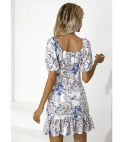 Floral Print Slim Fit Drawstring V-Neck Short Sleeve Casual Ruffled Dress Wholesale Dresses SDN533529 -DivaLook Shop 05a2396a a781 4358 8b50 93cc3f2b8dea b67d893ec0f91884ccd1f2cb16c85d0b
