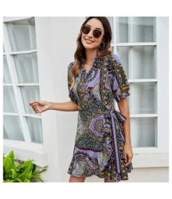 Vintage Floral Print Puff Sleeve V Neck Wholesale A-line Dresses SD167382 -DivaLook Shop 05f13a67 1520 4b2a 8e0f 7a996843bd98 c0c913014a138bb0d04070501054b372