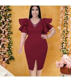 Sexy V-Neck Ruffle Sleeves Beaded Party Bodycon Mini Dress Wholesale Dresses SDN562652 -DivaLook Shop 0944e118 f26e 4e48 8877 ffcdface375f 97fa0362f674f334d55777864a7bddd2