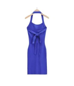 Sexy Tie-Rope Side Slit Solid Color Halterneck Knitted Midi Dress Bodycon Wholesale Dresses SD204428 -DivaLook Shop 0d437b48 5c17 4f24 add3 afb79dfd076b 644aedc511539f341e900c465519412b