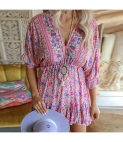 Sexy Deep V-Neck Print Mini Dress Lace-Up High Waist Irregular Wholesale Dresses SDN560501 -DivaLook Shop 18bf2eec fdb6 4f55 acc5 a8ef6b9c790d 94bd8cf7c3236e805b00e7e89de65c87