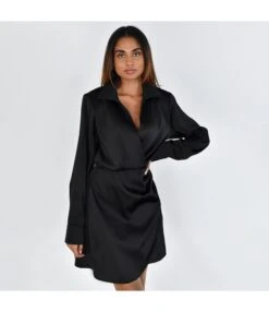 Sexy Lapel Nipped Waist Long Sleeve Ruched Wrap Satin Dress Wholesale Dresses SDN538619 -DivaLook Shop 191eedcf 967a 47a8 b172 6bc9d066b939 10b4f313ac3b8a3691df137459d918cc