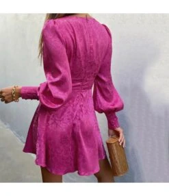 Sexy Deep V-Neck Cutout Jacquard Satin A-Line Dress Wholesale Dresses SDN538609 -DivaLook Shop 1b6351d7 7f3e 4c89 b1fd 165c07a40282 7ad880fcfe2dffb3cd19cd9aec9a8205