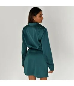 Sexy Lapel Nipped Waist Long Sleeve Ruched Wrap Satin Dress Wholesale Dresses SDN538619 -DivaLook Shop 1bfe87be 050b 480a 8514 b47d4a3bdde1 ddc1e166aa7ccfe9756bfb458b5335e5