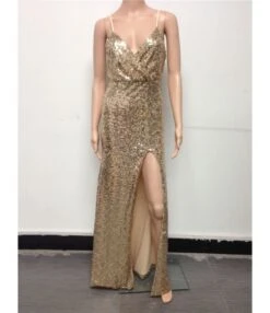 Sexy Split Party Sequins Cami Dress -DivaLook Shop 200916361 3 1
