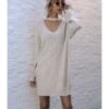 Hollow Batwing Sleeve Knitting Halter Dress -DivaLook Shop 201211531 1 1