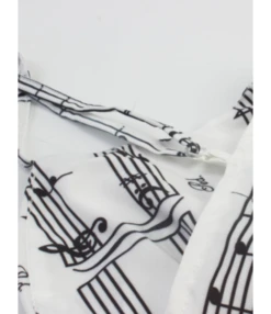 Sweetheart Collar Musical Note Print Cami Dress -DivaLook Shop 201228602 4