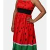 Color Blocking Watermelon Print Sundress -DivaLook Shop 201231597 1