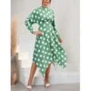 Casual Polka Dot Irregular Midi Dress Long Sleeve Slim A-Line Wholesale Dresses SDN561529