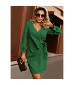 Sexy V Neck Lace-Up Mini Dress Puff Sleeve Solid Color Wholesale Dresses SDN561528 15 Sexy V Neck Lace-Up Mini Dress Puff Sleeve Solid Color Wholesale Dresses SDN561528 -DivaLook Shop 20220905053401472