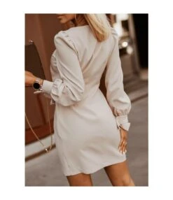 Sexy V Neck Lace-Up Mini Dress Puff Sleeve Solid Color Wholesale Dresses SDN561528 12 Sexy V Neck Lace-Up Mini Dress Puff Sleeve Solid Color Wholesale Dresses SDN561528 -DivaLook Shop 20220905053401661