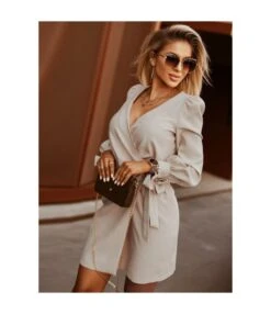 Sexy V Neck Lace-Up Mini Dress Puff Sleeve Solid Color Wholesale Dresses SDN561528 11 Sexy V Neck Lace-Up Mini Dress Puff Sleeve Solid Color Wholesale Dresses SDN561528 -DivaLook Shop 20220905053401850