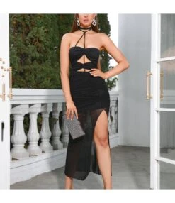 Backless Perspective High Slit Mesh Stitching Hollow Sexy Dress Wholesale Dresses SDV463914 -DivaLook Shop 20b3b86f 6067 4fff 828c 72355a2a6bbf 1e4258ed2e95d120d27dfc74380d482f