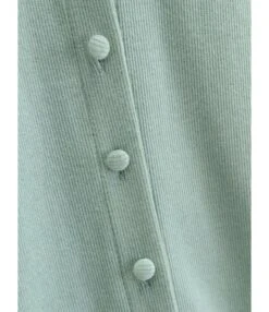 Peak Neck Solid Ribbed Knitting Dress -DivaLook Shop 210118224 3