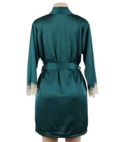 Imitate Silk Lace Stitching Night-gown & Cami Nightdress With Belt 210605491 19 Imitate Silk Lace Stitching Night-gown & Cami Nightdress With Belt 210605491 -DivaLook Shop 210605491 11