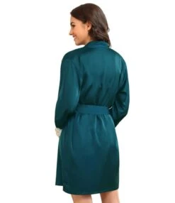 Imitate Silk Lace Stitching Night-gown & Cami Nightdress With Belt 210605491 16 Imitate Silk Lace Stitching Night-gown & Cami Nightdress With Belt 210605491 -DivaLook Shop 210605491 5