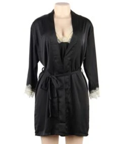 Imitate Silk Lace Stitching Night-gown & Cami Nightdress With Belt 210605491 21 Imitate Silk Lace Stitching Night-gown & Cami Nightdress With Belt 210605491 -DivaLook Shop 210605491 6