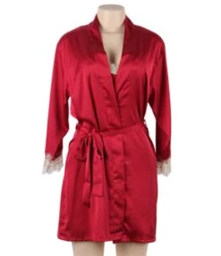 Imitate Silk Lace Stitching Night-gown & Cami Nightdress With Belt 210605491 25 Imitate Silk Lace Stitching Night-gown & Cami Nightdress With Belt 210605491 -DivaLook Shop 210605491 7