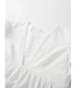 Loose Short Fall Dress Puff Sleeve Deep V-neck 210728397 25 Loose Short Fall Dress Puff Sleeve Deep V-neck 210728397 -DivaLook Shop 210728397 10