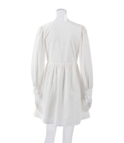 Loose Short Fall Dress Puff Sleeve Deep V-neck 210728397 24 Loose Short Fall Dress Puff Sleeve Deep V-neck 210728397 -DivaLook Shop 210728397 9