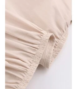 Puff Sleeve Round Neck Solid Loose Dress 210728917 -DivaLook Shop 210728917 10