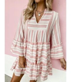 Fashion Print V-Neck Dress Flared Sleeve Casual Loose Swing Wholesale Dresses SDN560468 -DivaLook Shop 225b88c6 62ae 4c3b b0d2 8a798d4896b6 d747c422f25ea0efd79567f649ffa00f