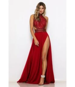 Sexy Sleeveless Nude Back High Slit Sheer Lace Dress Wholesale Maxi Dresses SDN535413 -DivaLook Shop 23e1563b 8815 4d1e 8b97 d873c3e6ba12 6b67d5962924cbfe1917cc0207802e81