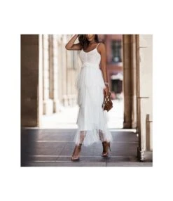 Elegant Suspenders Solid Color Woolen Gauze Stitching Dress Wholesale Dresses N461523032800112 -DivaLook Shop 2601da878a014a9bb3ddafd300f707fa 4