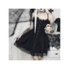 Dark Gothic Princess Style Jacquard Suspender Temperament A-Swing Dress Wholesale Dresses SDV464492