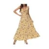 Sexy V-Neck Frill Sleeve Vacation Floral Dress Wholesale Maxi Dresses SDN535206