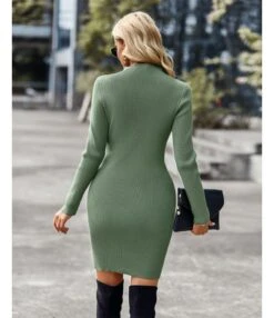Sexy Half Turtleneck Cutout Knit Dress Solid Color Long Sleeve Bodycon Wholesale Dresses SDN561054 -DivaLook Shop 2c5aed59 27ca 43dc 848d ee07171db24e e6cf422e3aed774bbdb4b5f8de56b556