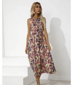 Trendy Ethnic Style Printed Lace-Up Waist Sleeveless Midi Swing Dress Casual Wholesale Dresses SDN532785 -DivaLook Shop 2db0fc72 aa8c 4fac b105 21b9dd41484c 6ce54c346dad351e390535620e3bf1df