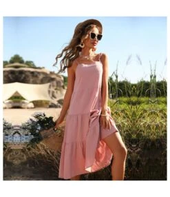 Solid Color Spaghetti Strap Sleeveless Pink Wholesale Swing Dresses SD168429 -DivaLook Shop 3546bd85 44ce 4918 bc94 36590d176253 10536e1bacc14a0a9da8ab80889bbc90