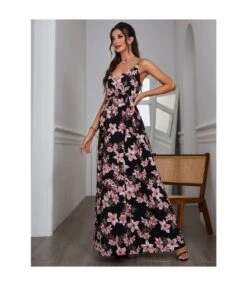 Sexy Suspender V Neck Floral Dress Backless High Slit Maxi Wholesale Dresses SDN560450 -DivaLook Shop 372ff654 3730 4442 a661 206fdd732906 0eacb6d9aa0775a77783814129e38596