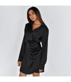 Sexy Lapel Nipped Waist Long Sleeve Ruched Wrap Satin Dress Wholesale Dresses SDN538619 -DivaLook Shop 3858b7c2 aa7d 4acb b4b0 5a81dde6a6b5 1a3047ee86945c618bac7e6d9b9b30bb