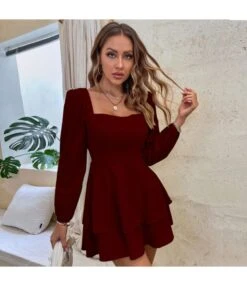 Sexy Backless Square Neck Long Sleeve Ruffle Mini Dress Wholesale Dresses SDN539566 -DivaLook Shop 3b1c46b2 92d6 4aa0 8de8 e3d93e061684 9ce9d22ad68fec07fea6396b82f8e442