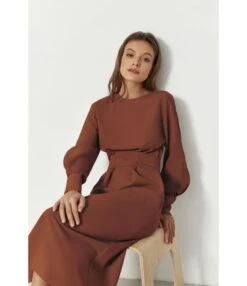Tie Niche Solid Color Long-Sleeved Commuter Midi Dress Wholesale Dresses SDV463828 -DivaLook Shop 3ece6b68 922f 45af baca 51887bc10f74 af3436f9ed5697406cacb8e2c8e616aa