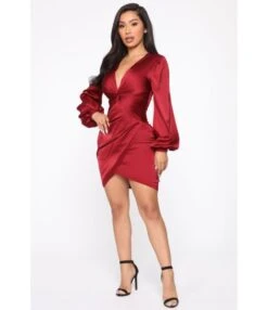 Satin Sexy Deep V Asymmetric Mini Dress Long Sleeve Solid Color Bodycon Wholesale Dresses SDN562361 -DivaLook Shop 4d39680b b434 4a94 8336 d1b08d6c8b66 e05c6f5ae15049cdba52e14f2c7dcc03