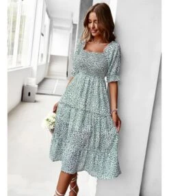 Sexy Off Shoulder Floral Midi Swing Dress High Waist Petal Sleeve Slim Vacation Wholesale Dresses SDN560630 -DivaLook Shop 4d9f216e 5f99 4022 91ff b1412d33abcf d994cbbdaddc593143f1e3423428de27