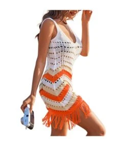 Sexy Hollow Out Tank Dress Color Matching Slim Bikini Cover-Up Fringed Beach Wholesale Dresses SDN560036 -DivaLook Shop 50905850 ded4 4617 a1a2 a2453907854d 3f51925a7a8db4028aec735ab23b1859