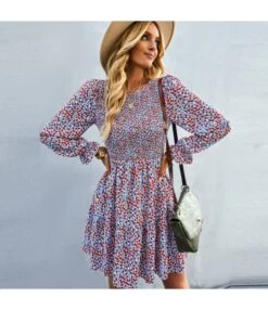 Casual Round Neck Print Long Sleeve A-Line Dress Wholesale Dresses SDN562592 -DivaLook Shop 50dfcee9 5996 4cd1 8a0b 833c873b3e66 98b382fa401b3e058497adec0229352a