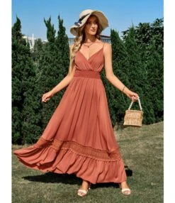 Sexy Solid Color Waist V-Neck Vacation Suspender Swing Dress Wholesale Maxi Dresses SDN539148 -DivaLook Shop 53282b39 388c 4c38 899e 48a7634c520f ab431ac01944775060f1ee5eda3be3cc