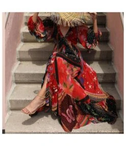 Swing V-Neck Long Sleeves Contrasting Printed Long Bohemian Dress Wholesale Dresses SDV463975 -DivaLook Shop 533db1e1 a717 4483 8519 eaa499d4486b 096d97f3563bbe74089d743e58f1f3cb