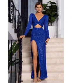 Sexy V-Neck Sequin Hollow Long-Sleeve Evening Dress Wholesale Maxi Dresses SDN53821325 -DivaLook Shop 533dcbeb f722 4396 8c88 bc192e5a6d2e 05ac7b39f15d23a6d45d4592a01f3166