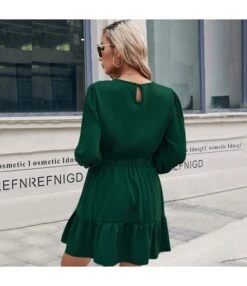 Women Puff Sleeve Plain Color Elastic Waist Wholesale Swing Dresses SDN580801 -DivaLook Shop 56f5a5ac fe53 49a4 99b6 5cafb195d93b 77196afc3dd4bce7cc0621688a02e044