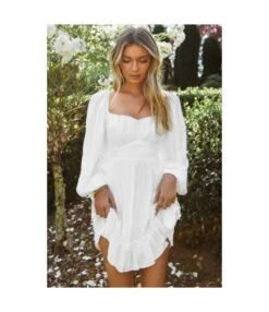 Square Neck Solid Color Lantern Sleeve Ruffles Lace-Up Swing Dress Vintage Wholesale Dresses SD531198 -DivaLook Shop 586b93b4 69ff 407e 89da 22a66ac40063 497105297a240f8553b35bd3b3edc3b6