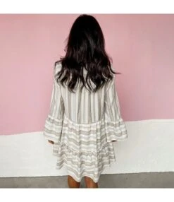 Fashion Print V-Neck Dress Flared Sleeve Casual Loose Swing Wholesale Dresses SDN560468 -DivaLook Shop 5b8849f3 4413 4eab 80ea 4292eae2859a f0f65d653d2160e0f65bee12cdc14c26