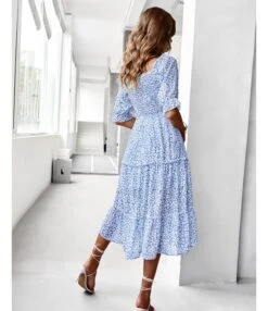 Sexy Off Shoulder Floral Midi Swing Dress High Waist Petal Sleeve Slim Vacation Wholesale Dresses SDN560630 -DivaLook Shop 5b944991 9b8b 41e6 a4ee 9064650fbde8 34e239ce4cf9c12de30e911988fc0aed