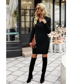 Casual V-Neck Lapel Mini Dress Single-Breasted Long Sleeve Bodycon Wholesale Dresses SDN562274 -DivaLook Shop 5db02c0c 7f48 48f4 bb88 b735e443605f 4939947161c5b47dc6a813a6d3bfc1c3